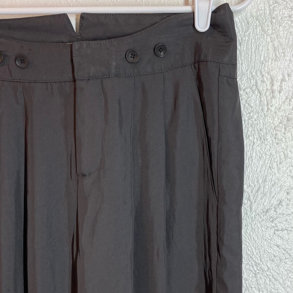 Helmut Lang Dress Pants Gray Tapered Leg Pleated High Waisted Loden size 2 - Picture 5 of 15